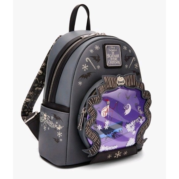 Loungefly Disney Nightmare Before Christmas Jack Sleigh Snow Globe Glow Backpack main image 4